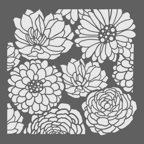 Abstract Floral Accent Stencil for Home Decor